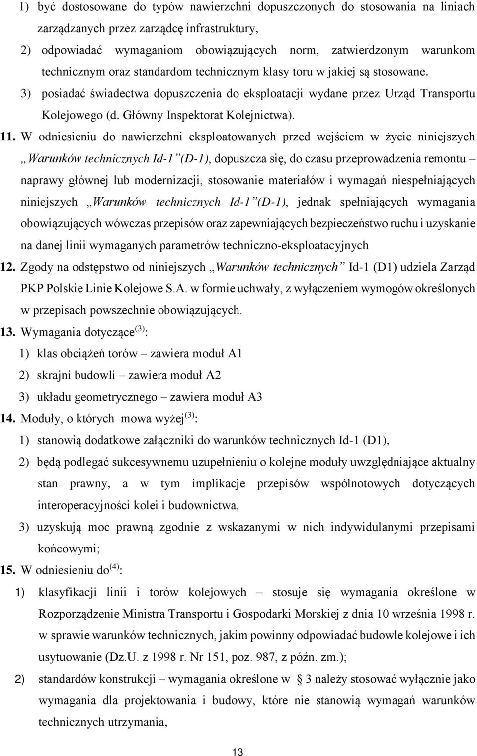 Główny Inspektorat Kolejnictwa). 11.