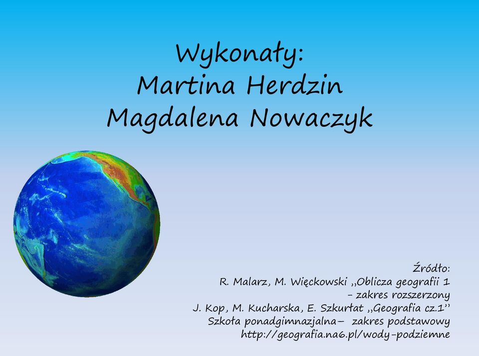Więckowski Oblicza geografii 1 - zakres rozszerzony J. Kop, M.