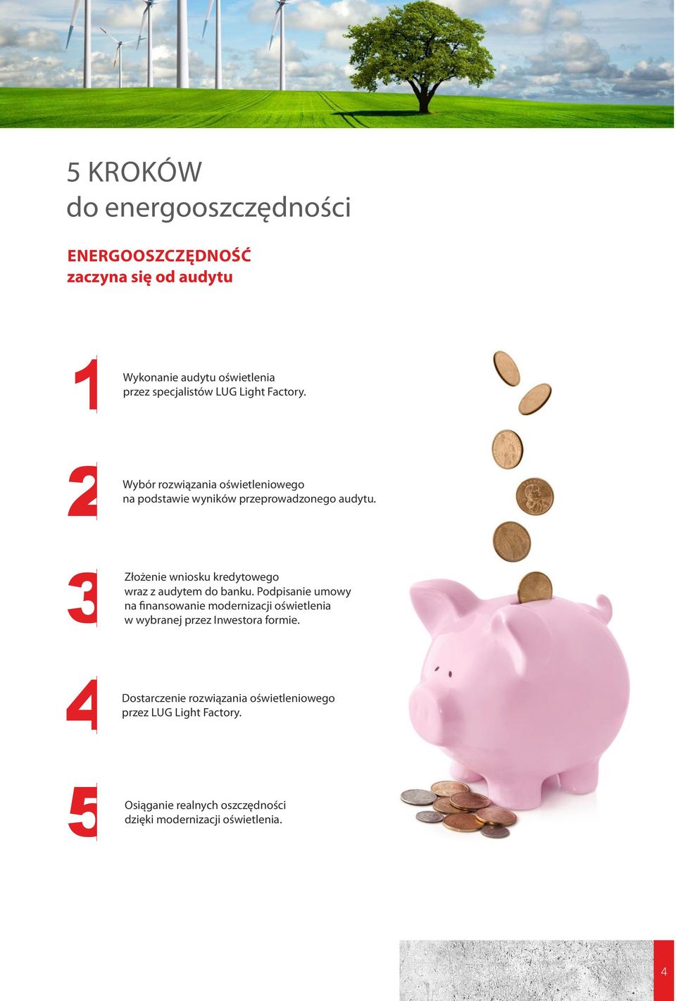 Złożenie wniosku kredytowego wraz z audytem do banku.