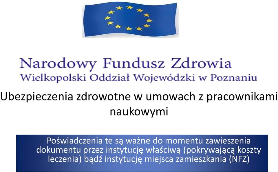 zawieszenia dokumentu przez instytucję właściwą