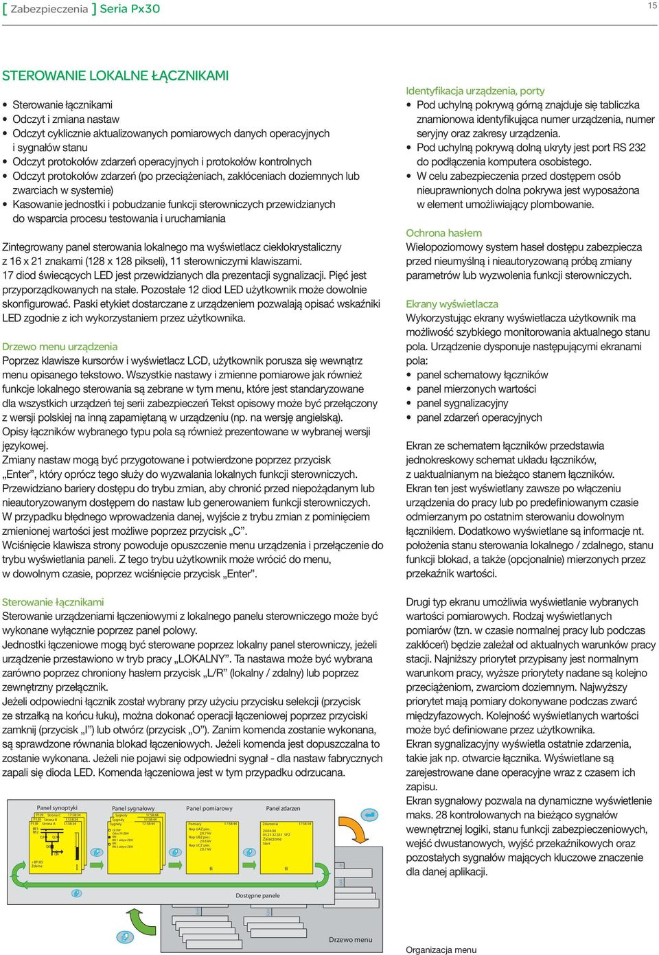 sterowniczych przewidzianych do wsparcia procesu testowania i uruchamiania Zintegrowany panel sterowania lokalnego ma wyświetlacz ciekłokrystaliczny z x znakami ( x pikseli), sterowniczymi klawiszami.