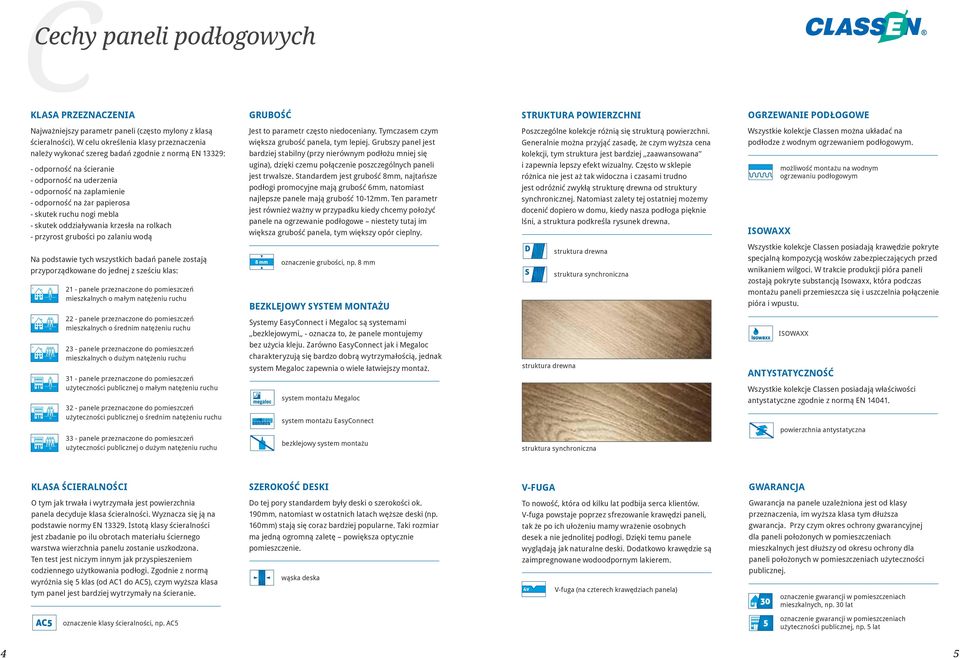 Grubszy panel jest bardziej stabilny (przy nierównym podłożu mniej się ugina), dzięki czemu połączenie poszczególnych paneli jest trwalsze.