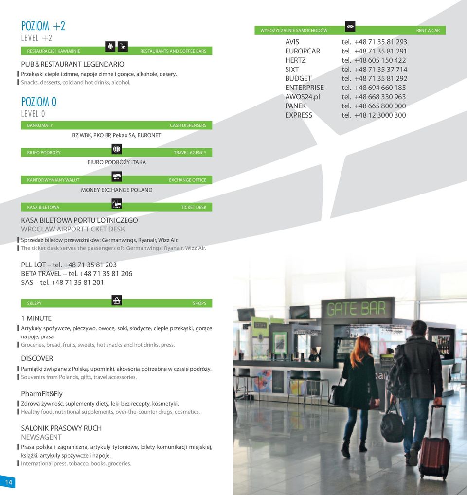 +48 71 35 81 291 HERTZ tel. +48 605 150 422 SIXT tel. +48 71 35 37 714 BUDGET tel. +48 71 35 81 292 ENTERPRISE tel. +48 694 660 185 AWOS24.pl tel. +48 668 330 963 PANEK tel.