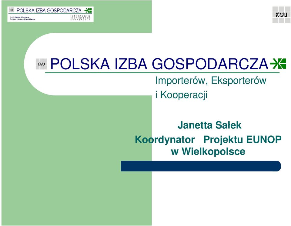 Kooperacji Janetta Sałek