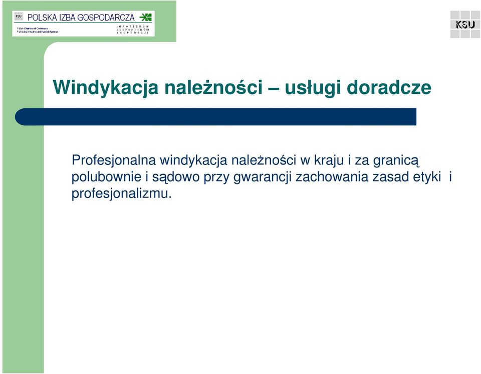 kraju i za granicą polubownie i sądowo