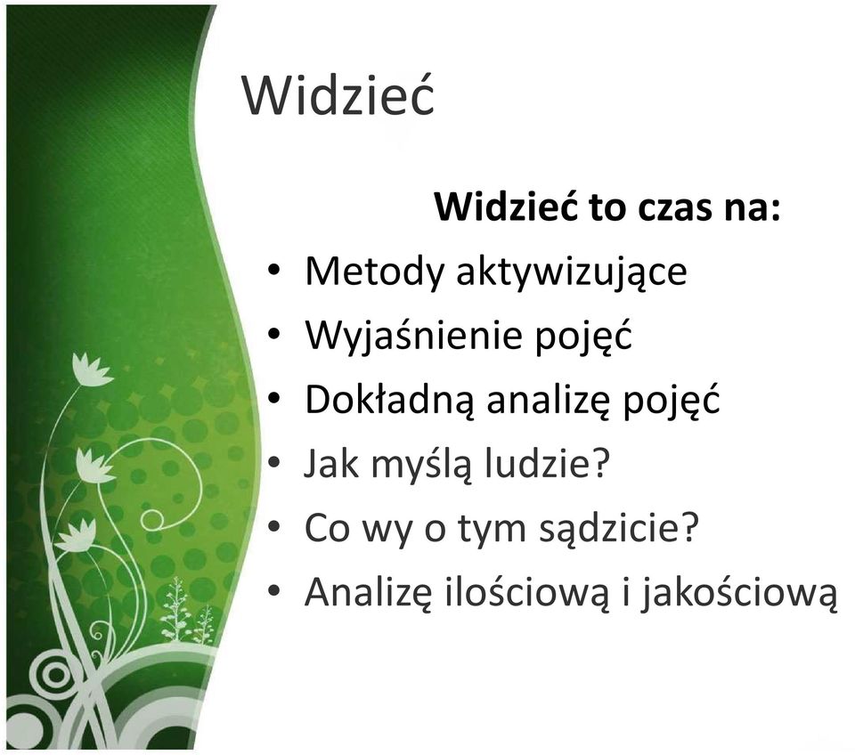 analizę pojęć Jak myślą ludzie?