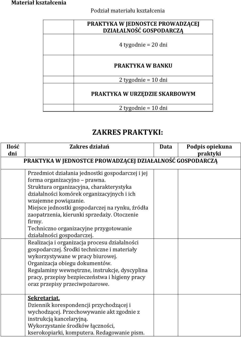 forma organizacyjno prawna. Struktura organizacyjna, charakterystyka działalności komórek organizacyjnych i ich wzajemne powiązanie.