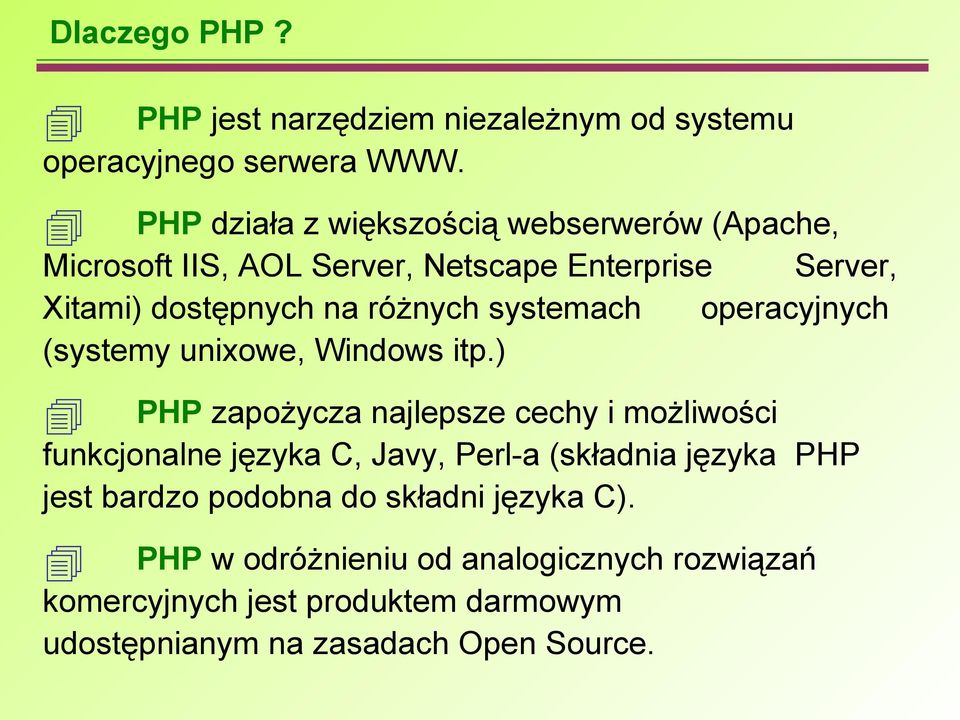 systemach operacyjnych (systemy unixowe, Windows itp.