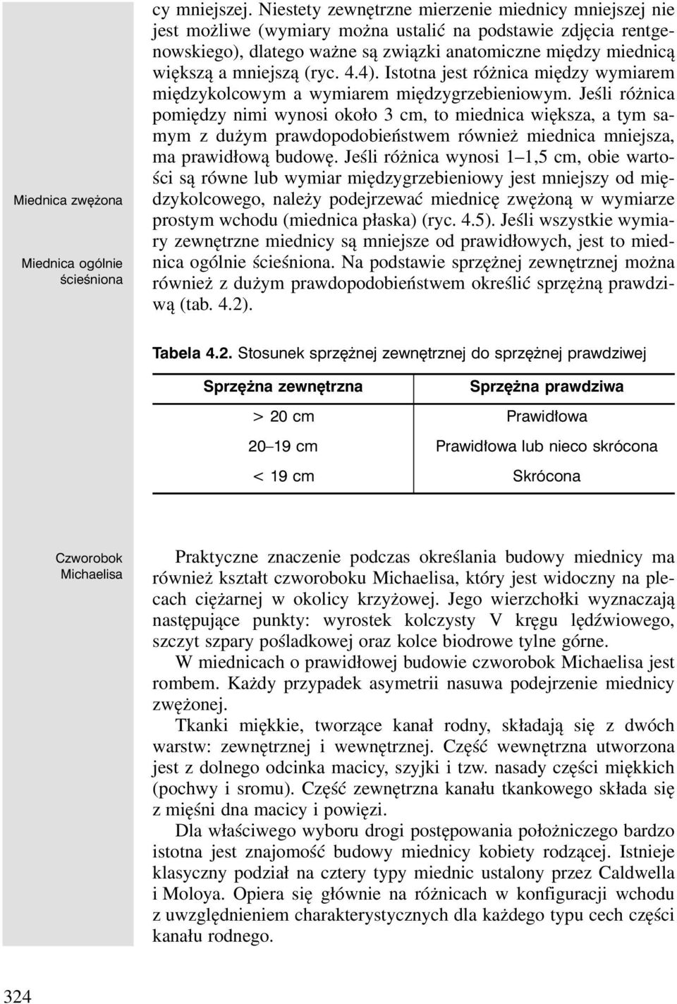 (ryc. 4.4). Istotna jest różnica między wymiarem międzykolcowym a wymiarem międzygrzebieniowym.