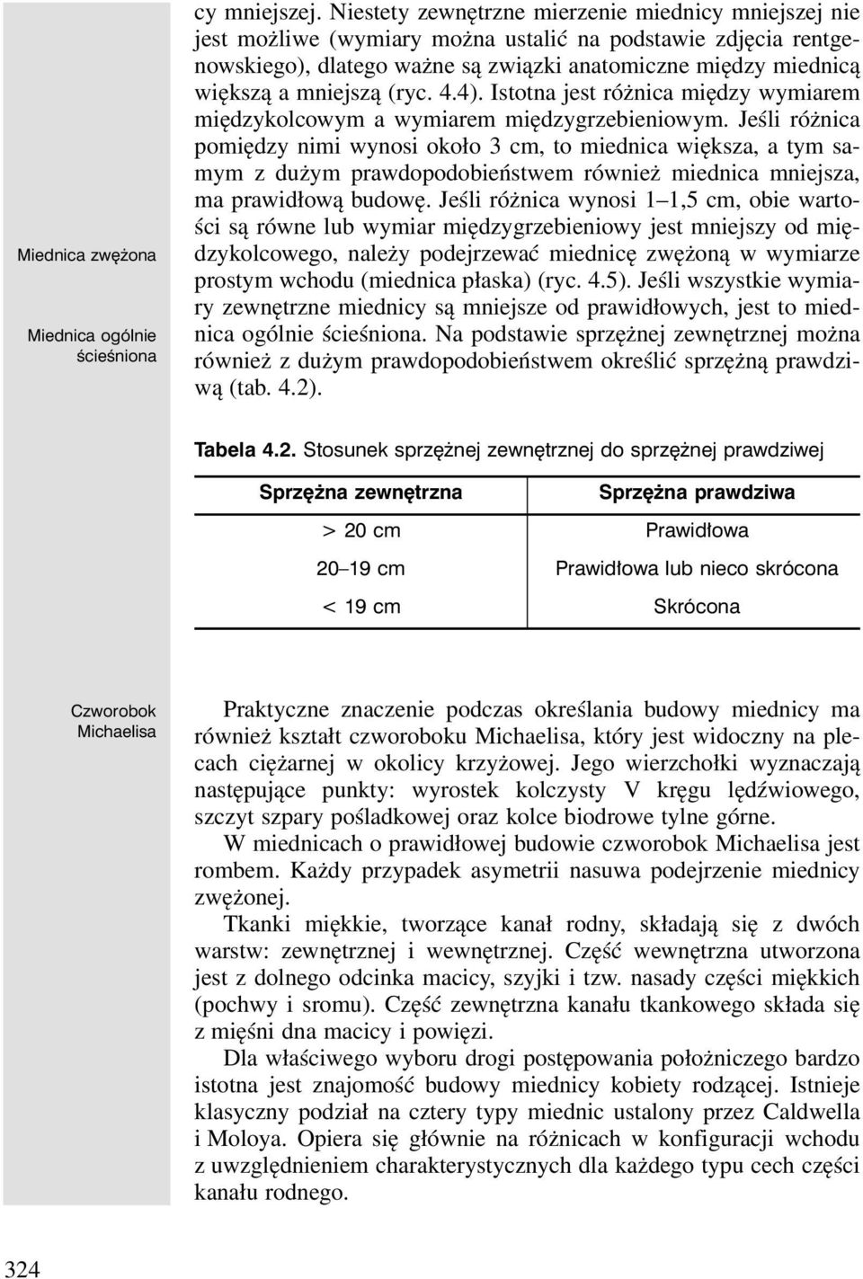 (ryc. 4.4). Istotna jest różnica między wymiarem międzykolcowym a wymiarem międzygrzebieniowym.