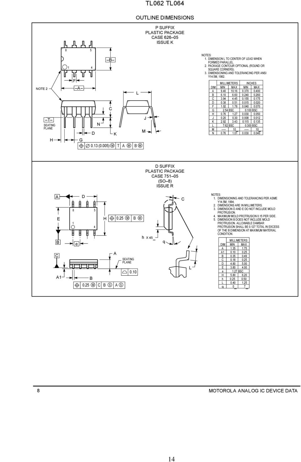 MILLIMETERS INCHES DIM MIN MAX MIN MAX A 9.40 10.16 0.370 0.400 B 6.10 6.60 0.240 0.260 C 3.94 4.45 0.155 0.175 D 0.38 0.51 0.015 0.020 F 1.02 1.78 0.040 0.070 G 2.54 BSC 0.100 BSC H 0.76 1.27 0.