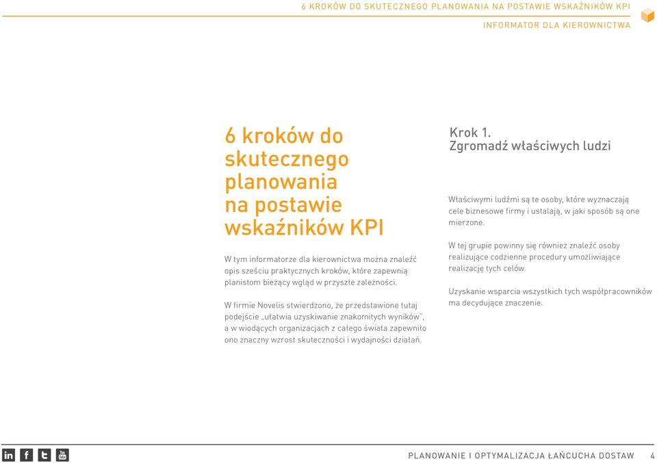 W firmie Novelis stwierdzono, że przedstawione tutaj podejście ułatwia uzyskiwanie znakomitych wyników, a w wiodących organizacjach z całego świata zapewniło ono znaczny wzrost skuteczności i