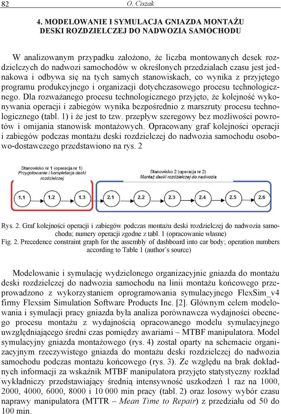 przedzia ach czasu jest jednakowa i odbywa si na tych samych stanowiskach, co wynika z przyj tego programu produkcyjnego i organizacji dotychczasowego procesu technologicznego.