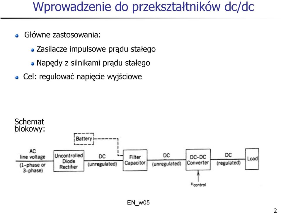 prądu stałego Napędy z silnikami prądu