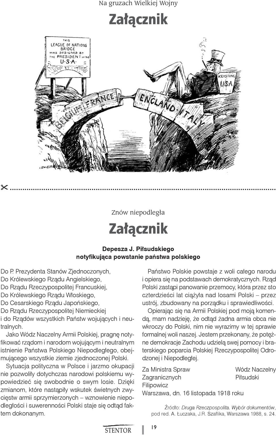 Rzeczypospolitej Niemieckiej i do Rządów wszystkich Państw wojujących i neutralnych.