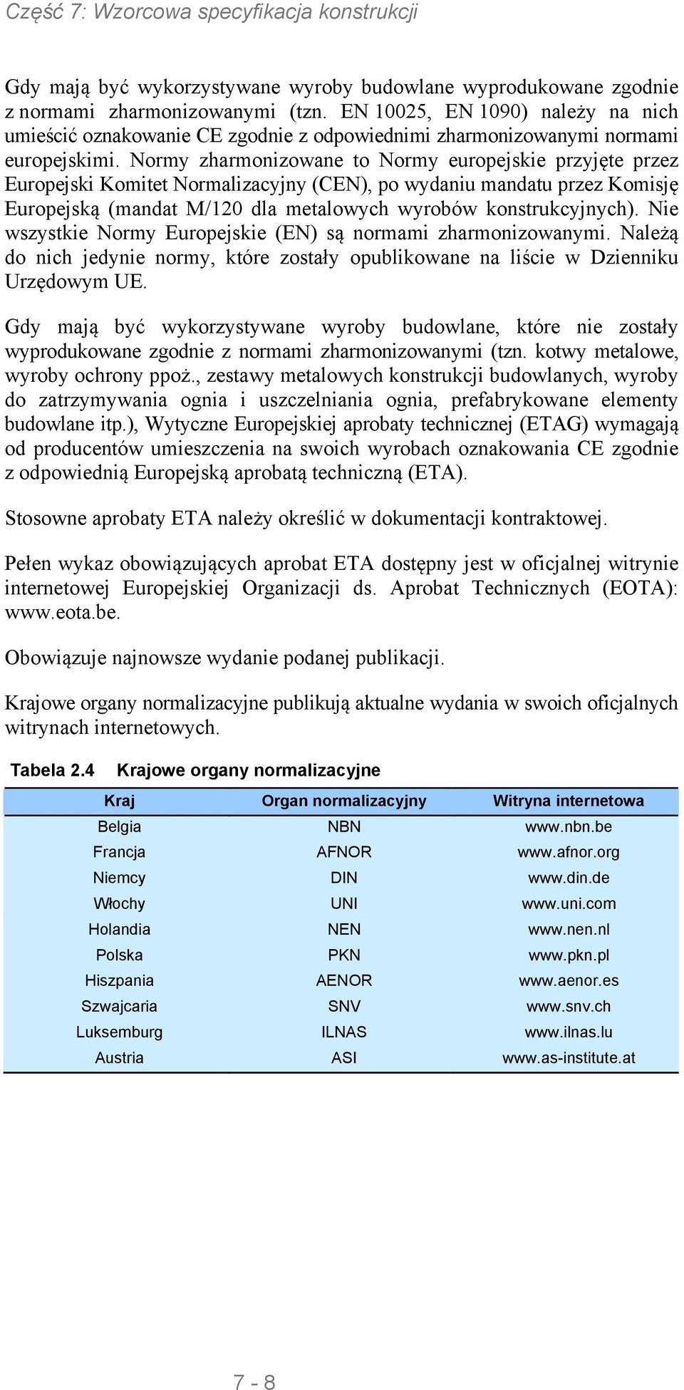 Normy zharmonizowane to Normy europejskie przyjęte przez Europejski Komitet Normalizacyjny (CEN), po wydaniu mandatu przez Komisję Europejską (mandat M/120 dla metalowych wyrobów konstrukcyjnych).