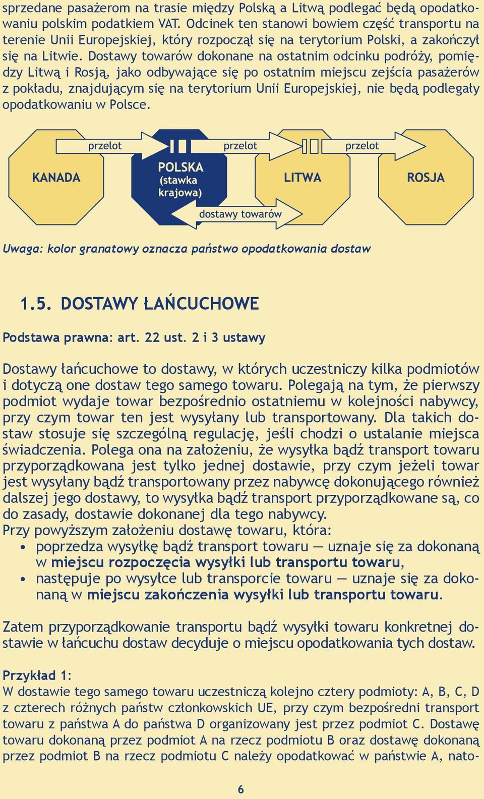 Dostawy towarów dokonane na ostatnim odcinku podróży, pomiędzy Litwą i Rosją, jako odbywające się po ostatnim miejscu zejścia pasażerów z pokładu, znajdującym się na terytorium Unii Europejskiej, nie