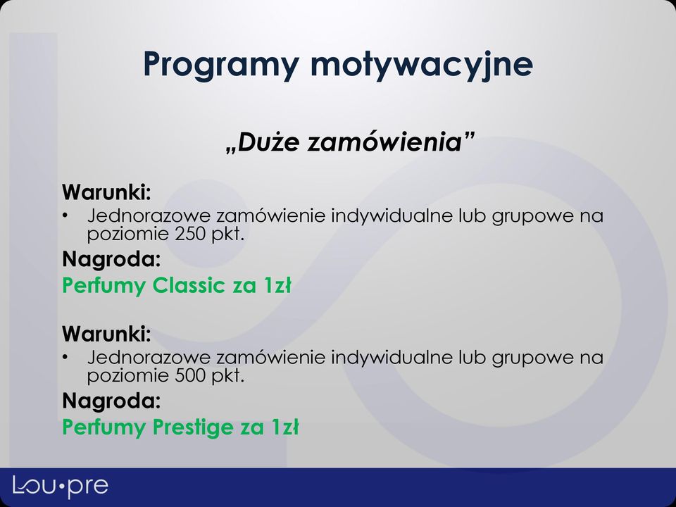 Nagroda: Perfumy Classic za 1zł Warunki: Jednorazowe zamówienie