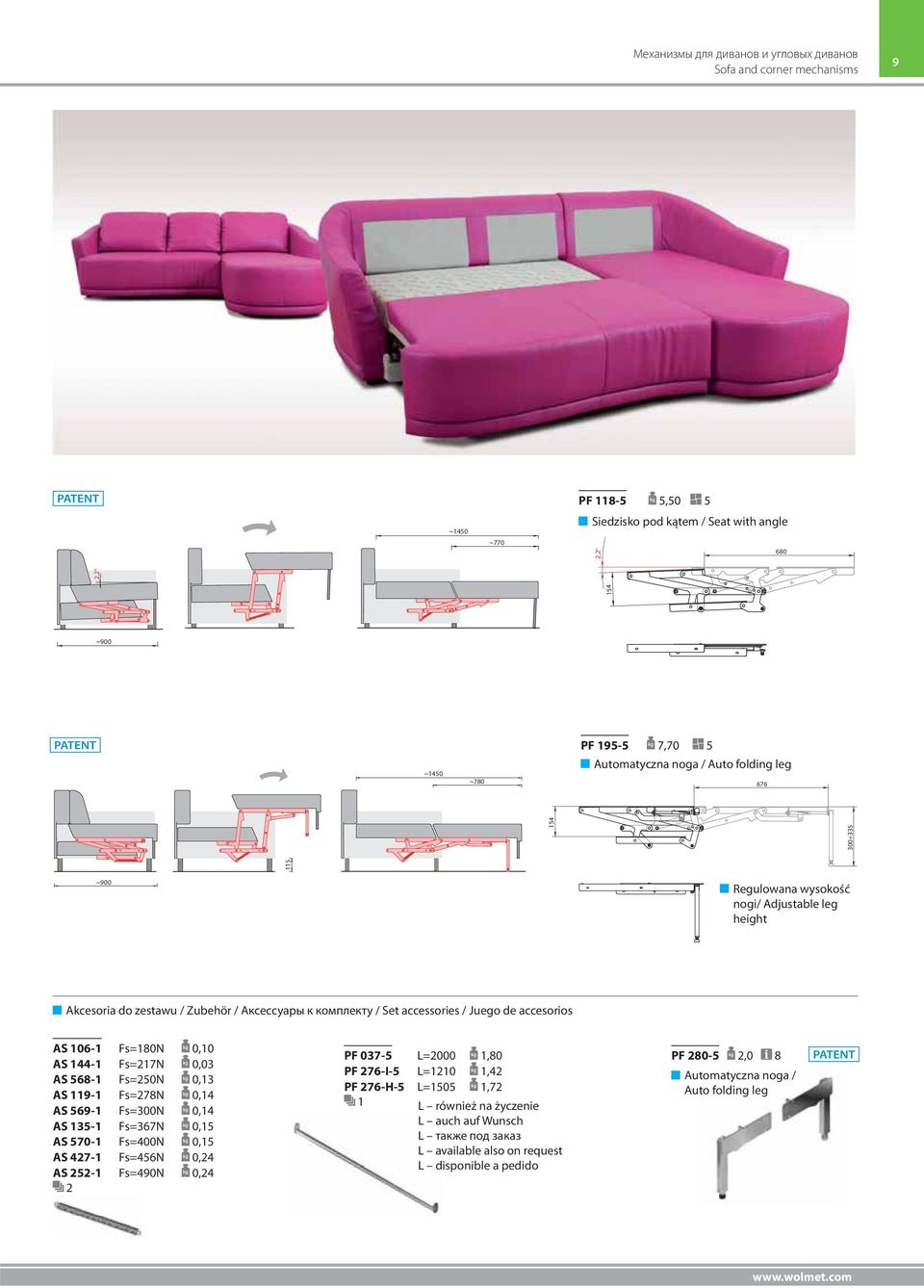 accesorios AS 106-1 Fs=180N 0,10 AS 144-1 Fs=217N 0,03 AS 568-1 Fs=250N 0,13 AS 119-1 Fs=278N 0,14 AS 569-1 Fs=300N 0,14 AS 135-1 Fs=367N 0,15 AS 570-1 Fs=400N 0,15 AS 427-1 Fs=456N 0,24 AS 252-1
