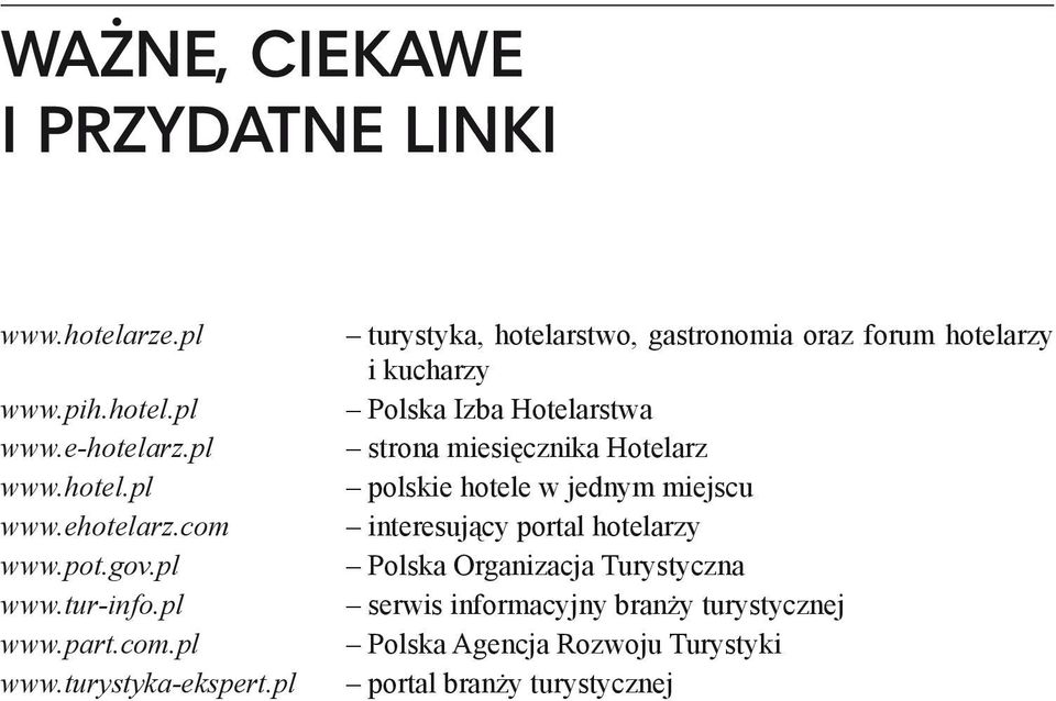 pl turystyka, hotelarstwo, gastronomia oraz forum hotelarzy i kucharzy Polska Izba Hotelarstwa strona miesięcznika Hotelarz