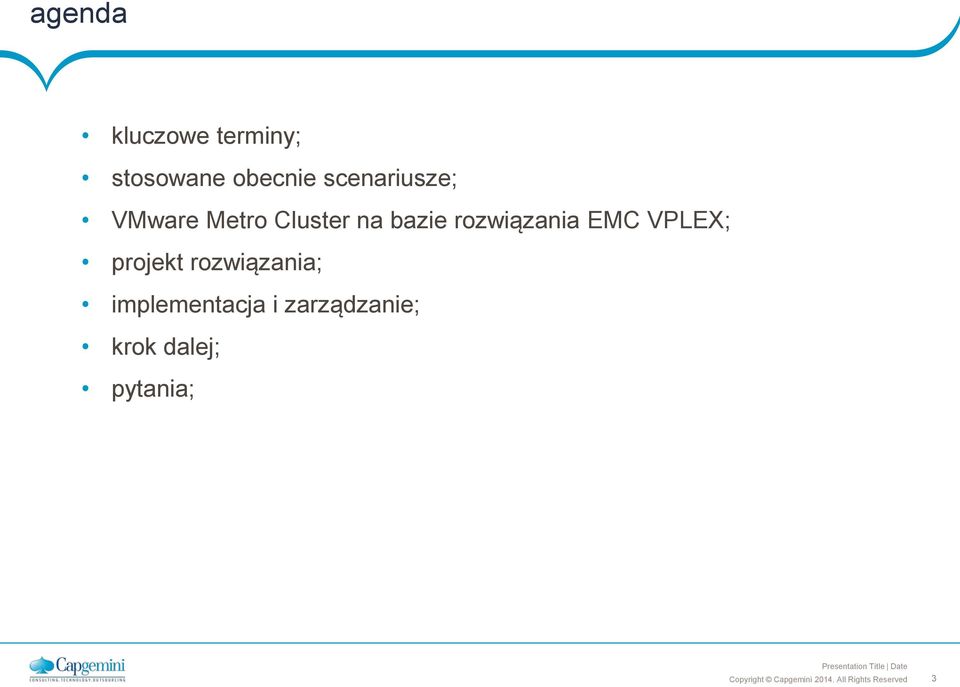 rozwiązania EMC VPLEX; projekt rozwiązania;