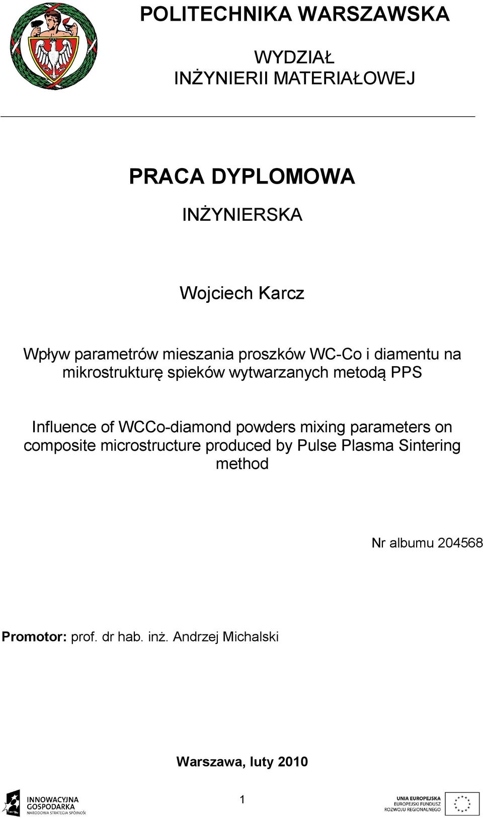 Influence of WCCo-diamond powders mixing parameters on composite microstructure produced by Pulse