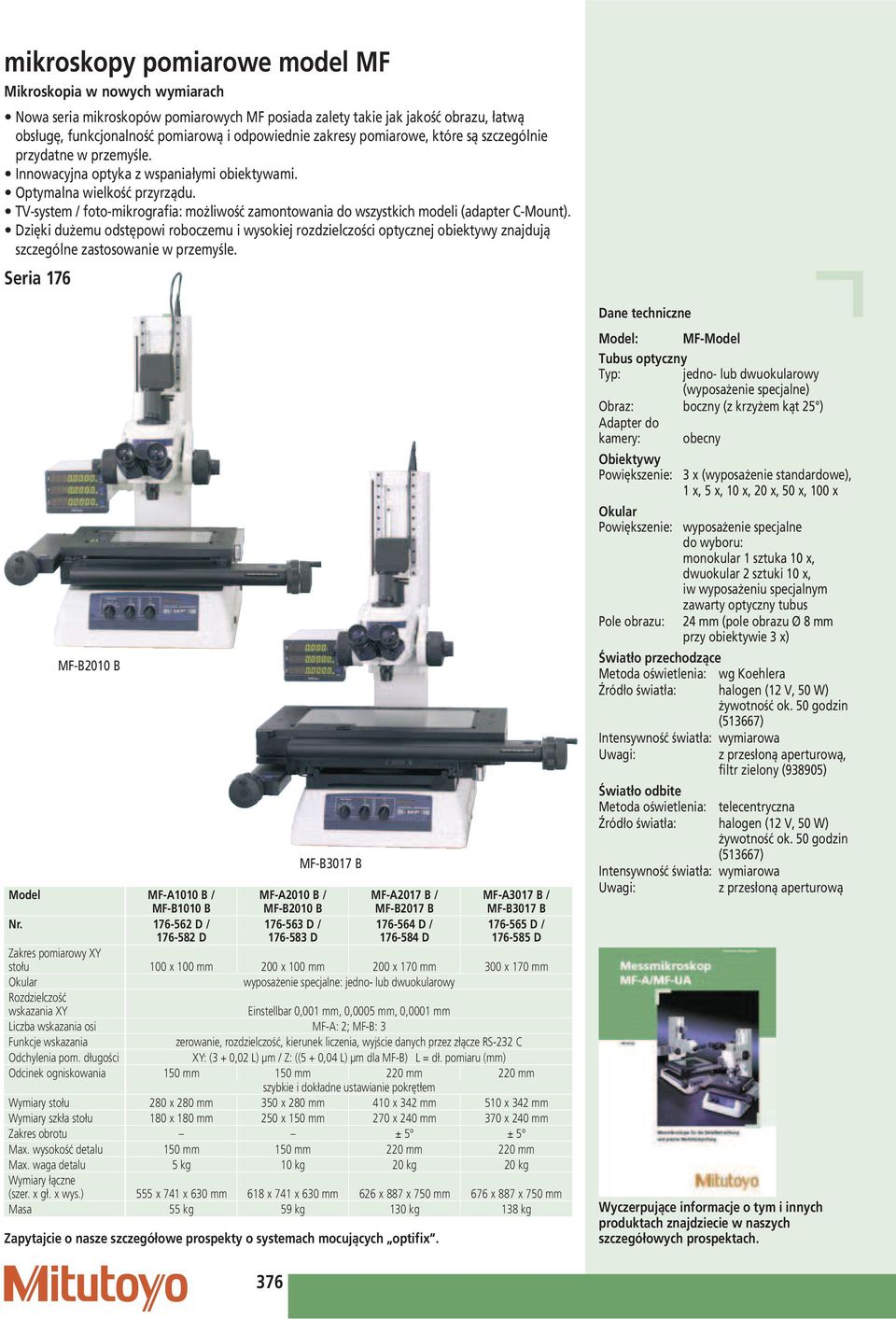 TV-system / foto-mikrografia: możliwość zamontowania do wszystkich modeli (adapter C-Mount).