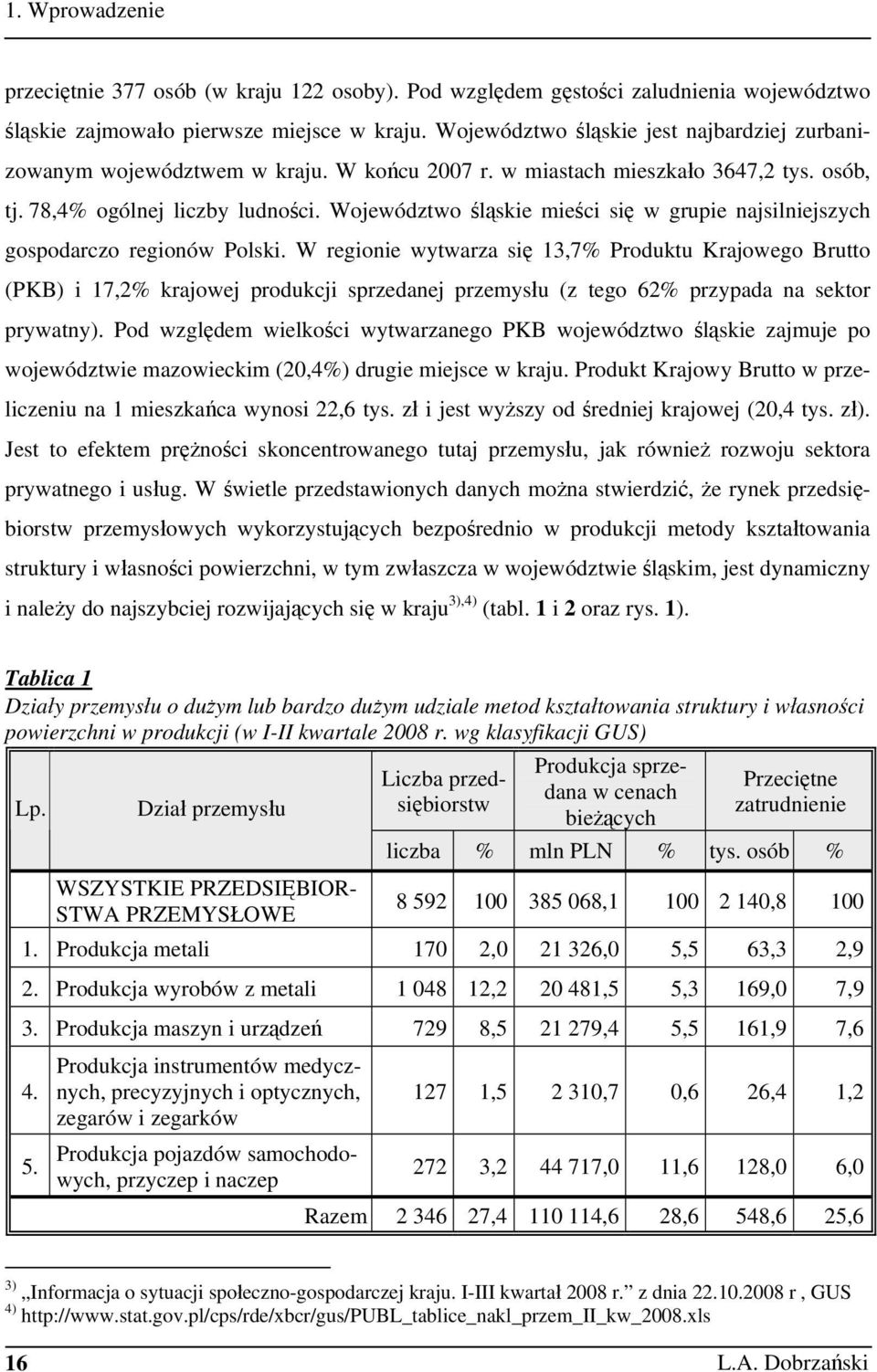 Województwo śląskie mieści się w grupie najsilniejszych gospodarczo regionów Polski.