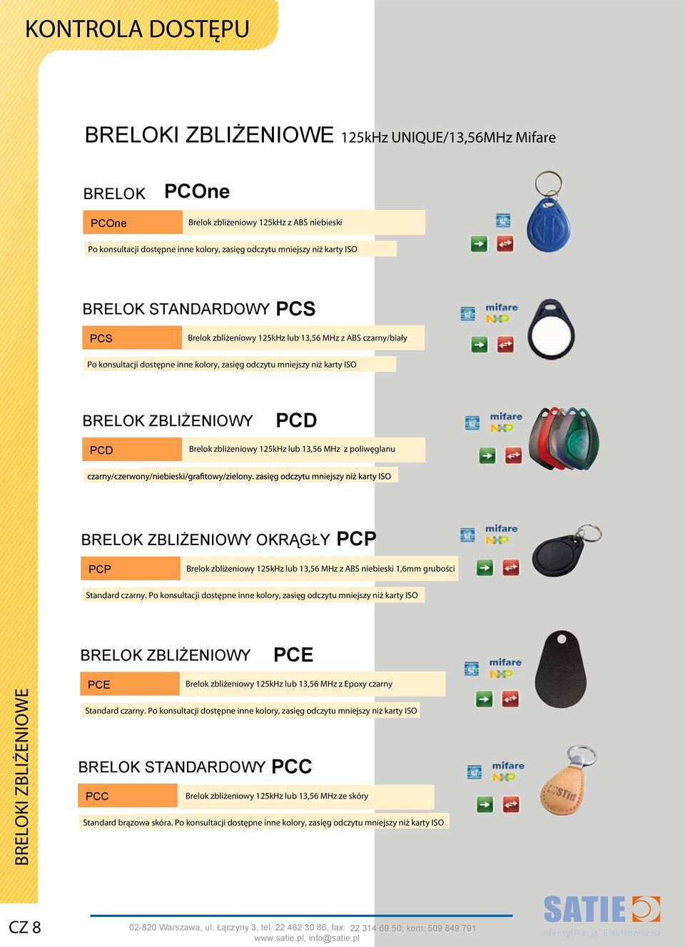 125kHz lub 13,56 MHz z poliwęglanu BRELOK ZBLIŻENIOWY OKRĄGŁY PCP PCP Brelok zbliżeniowy 125kHz lub 13,56 MHz z ABS niebieski 1,6mm grubości Standard czarny.