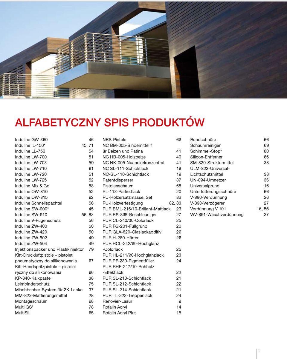 Induline ZW-504 49 Injektionspacker und Plastikinjektor 79 Kitt-Druckluftpistole pistolet pneumatyczny do silikonowania 67 Kitt-Handspritzpistole pistolet ręczny do silikonowania 66 KP-840-Kalkpaste
