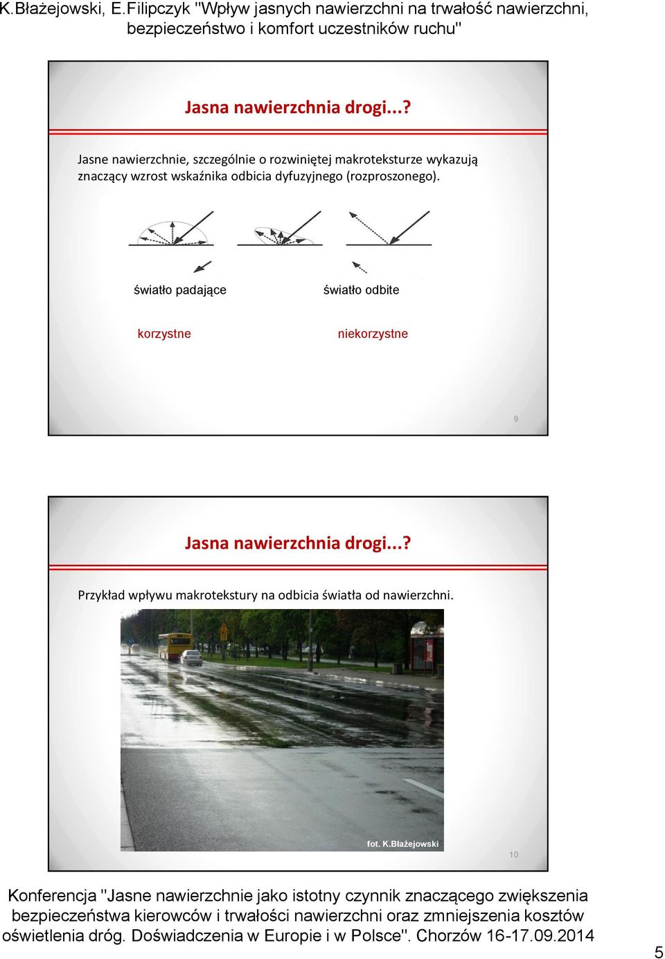 wzrost wskaźnika odbicia dyfuzyjnego (rozproszonego).