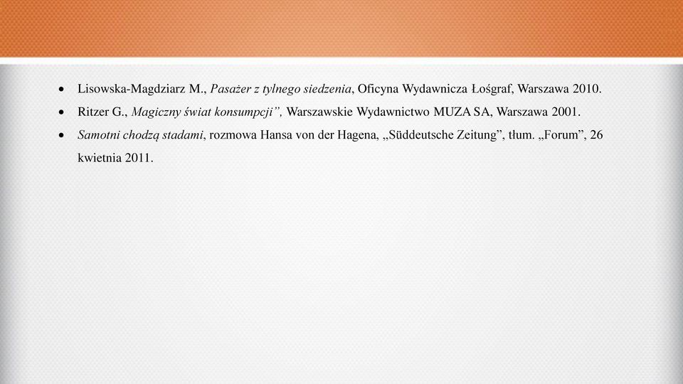 2010. Ritzer G.