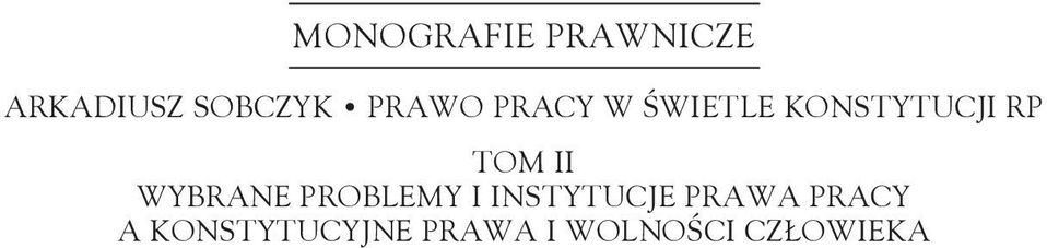 II WYBRANE PROBLEMY I INSTYTUCJE PRAWA