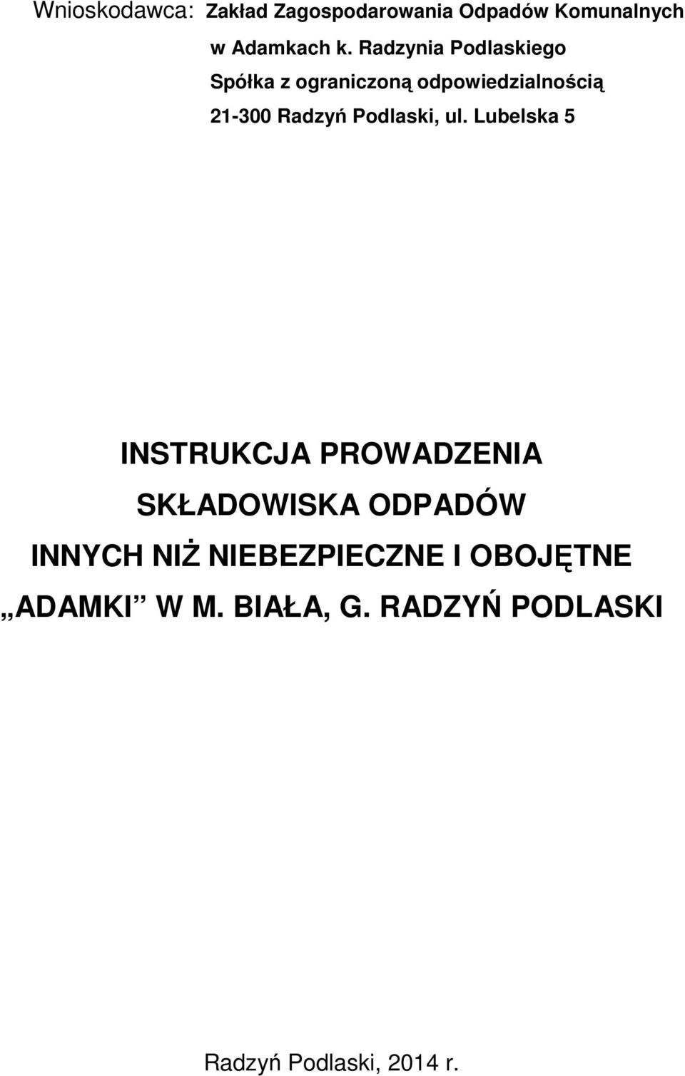 Podlaski, ul.