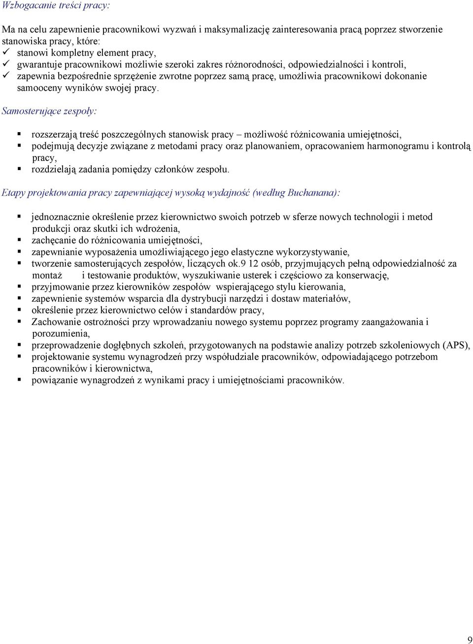 swojej pracy.