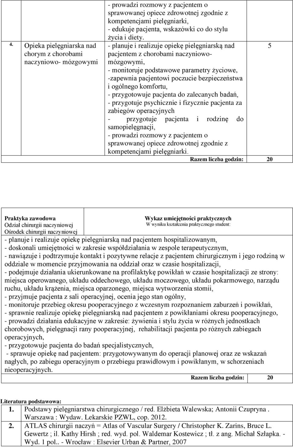 - planuje i realizuje opiekę pielęgniarską nad pacjentem z chorobami naczyniowomózgowymi, - monitoruje podstawowe parametry życiowe, -zapewnia pacjentowi poczucie bezpieczeństwa i ogólnego komfortu,