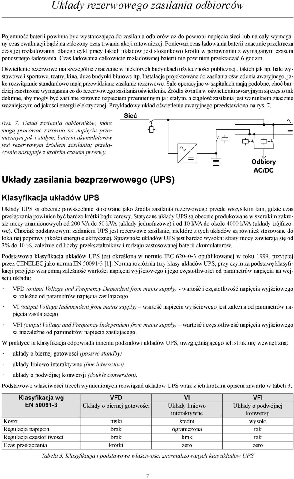 Czas ładowania całkowicie rozładowanej baterii nie powinien przekraczać 6 godzin. Oświetlenie rezerwowe ma szczególne znaczenie w niektórych budynkach użyteczności publicznej, takich jak np.