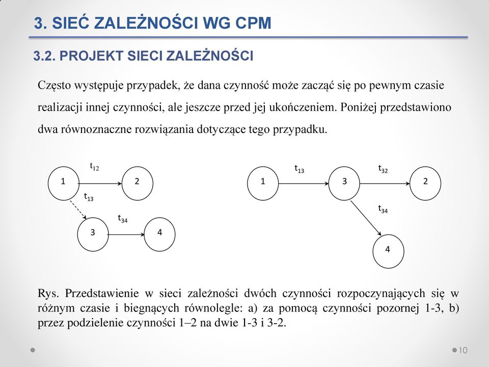 czynności, ale jeszcze przed jej ukończeniem. Poniżej przedstawiono dwa równoznaczne rozwiązania dotyczące tego przypadku.