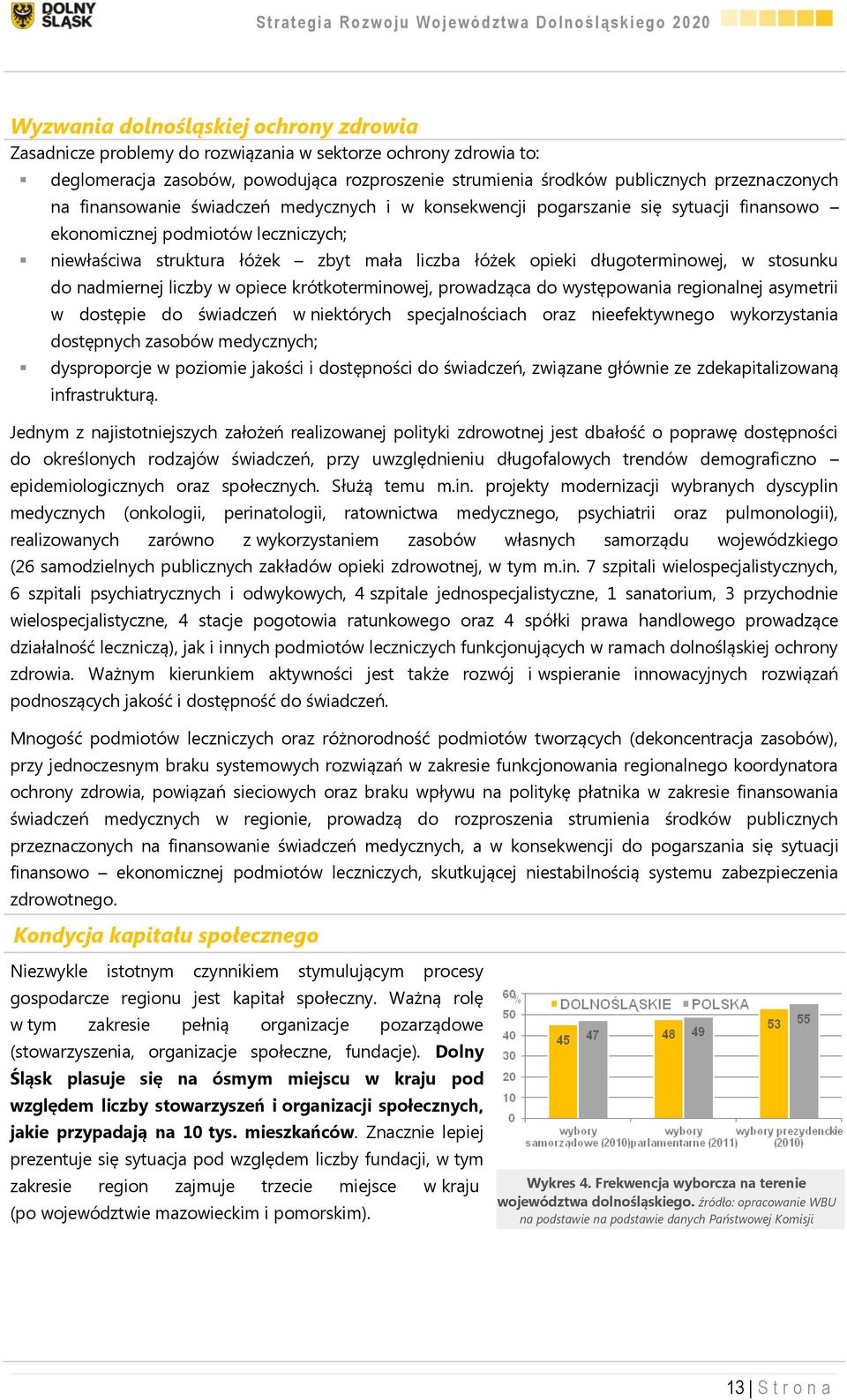 stosunku do nadmiernej liczby w opiece krótkoterminowej, prowadząca do występowania regionalnej asymetrii w dostępie do świadczeń w niektórych specjalnościach oraz nieefektywnego wykorzystania