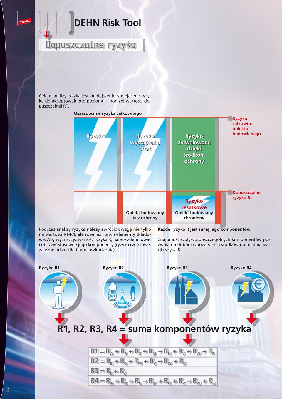 budowlany chroniony Dopuszczalne ryzyko R T Podczas analizy ryzyka należy zwrócić uwagę nie tylko na wartości R1-R4, ale również na ich elementy składowe.