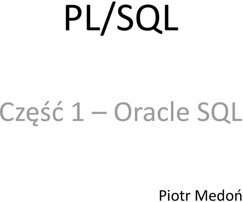 Oracle