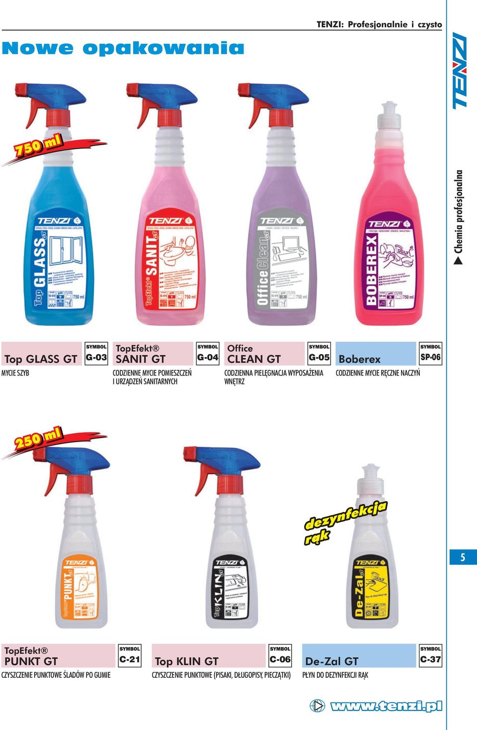 Boberex CODZIENNE MYCIE RĘCZNE NACZYŃ 250 ml dezynfekcja rąk 5 TopEfekt PUNKT GT C21 C06 C37 Top KLIN GT DeZal