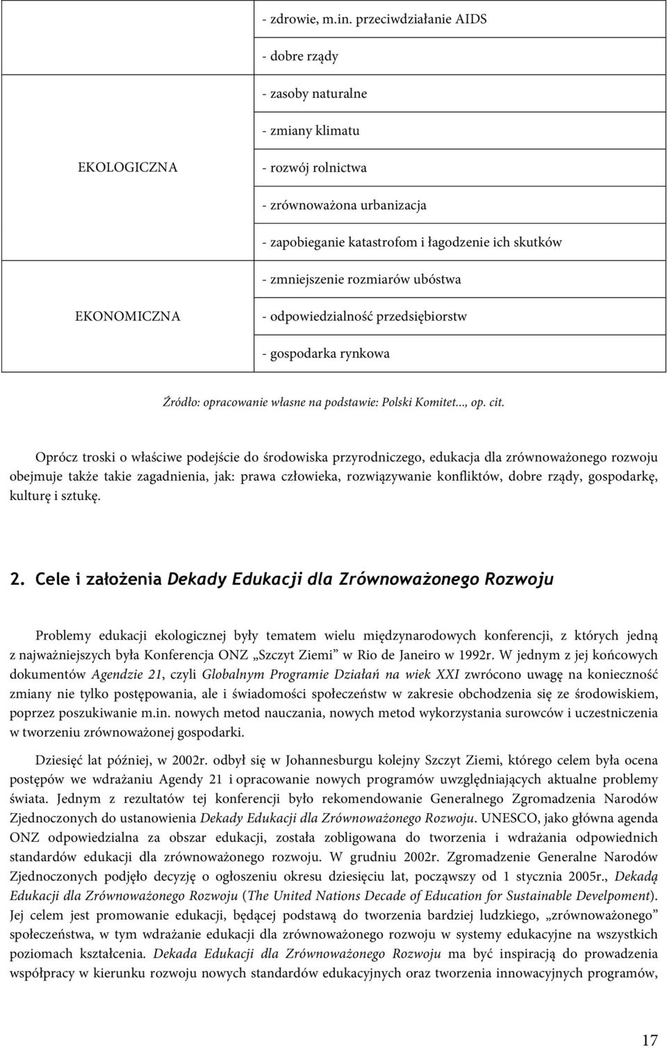 rozmiarów ubóstwa EKONOMICZNA - odpowiedzialność przedsiębiorstw - gospodarka rynkowa Źródło: opracowanie własne na podstawie: Polski Komitet..., op. cit.