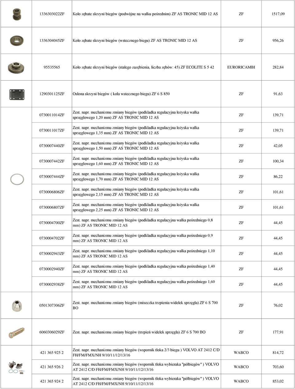 0730011014ZF 0730011017ZF 0730007440ZF 0730007442ZF 0730007444ZF 0730006806ZF 0730006807ZF 0730004700ZF 0730004702ZF 0730002943ZF 0730002940ZF 0730002938ZF Zest. napr.