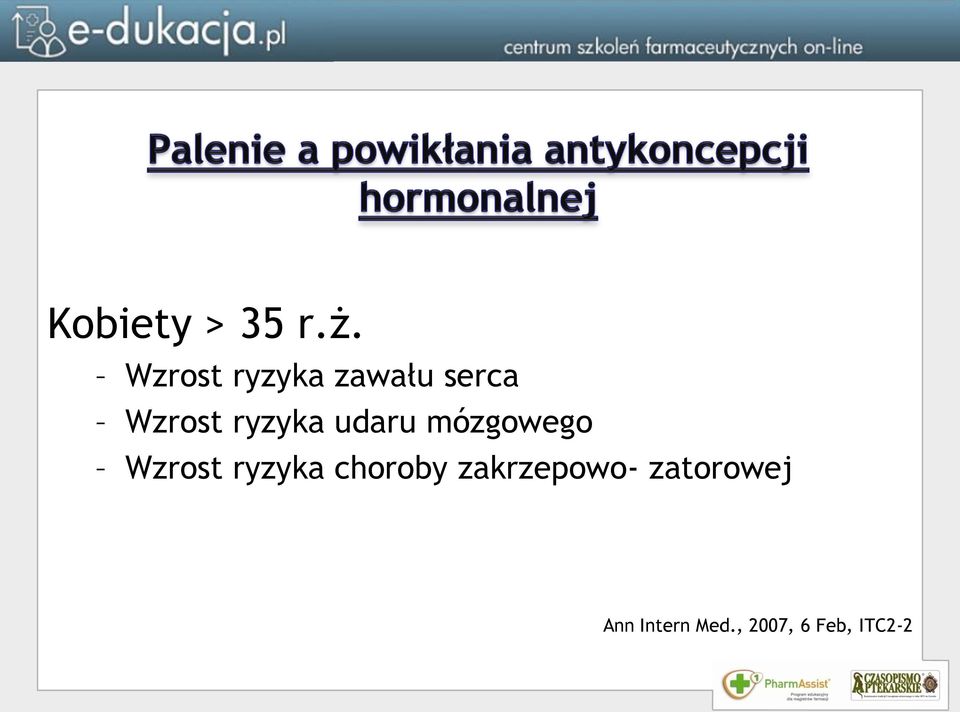 ryzyka udaru mózgowego Wzrost ryzyka