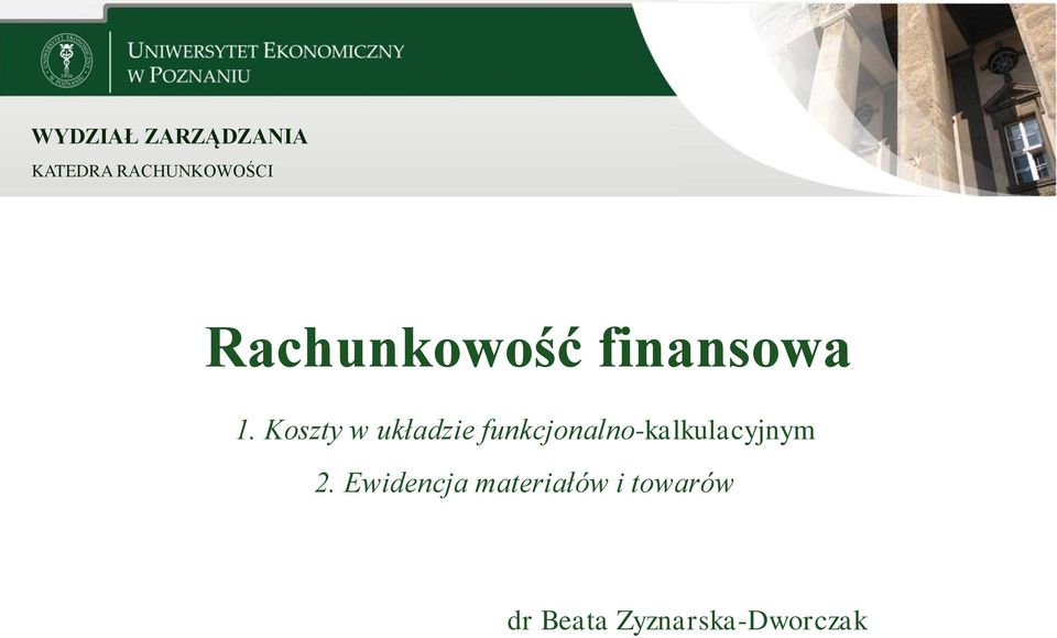 Koszty w układzie