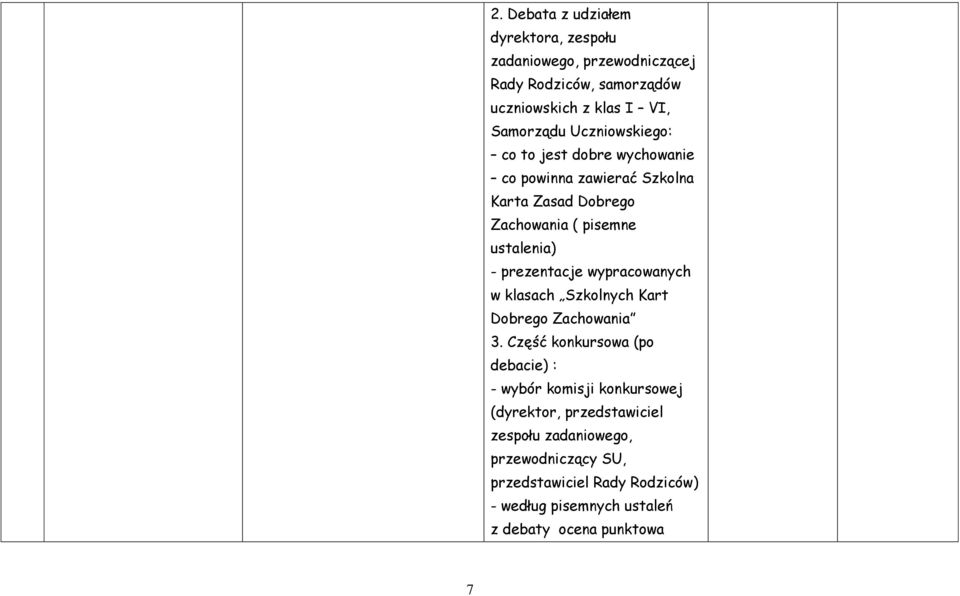 prezentacje wypracowanych w klasach Szkolnych Kart Dobrego Zachowania 3.