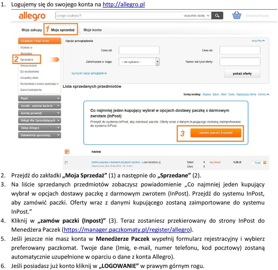 Allegro Paczkomaty Inpost Allegro Polecony Inpost Pdf Darmowe Pobieranie