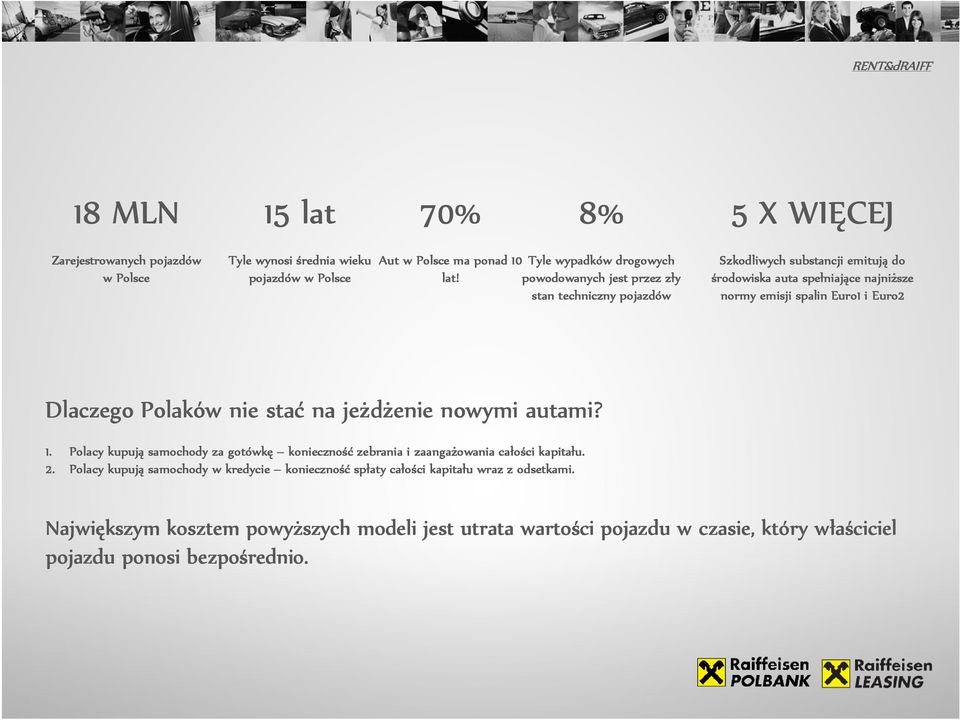 Polaków nie stać na jeżdżenie nowymi autami? 1. Polacy kupują samochody za gotówkę konieczność zebrania i zaangażowania całości kapitału. 2.