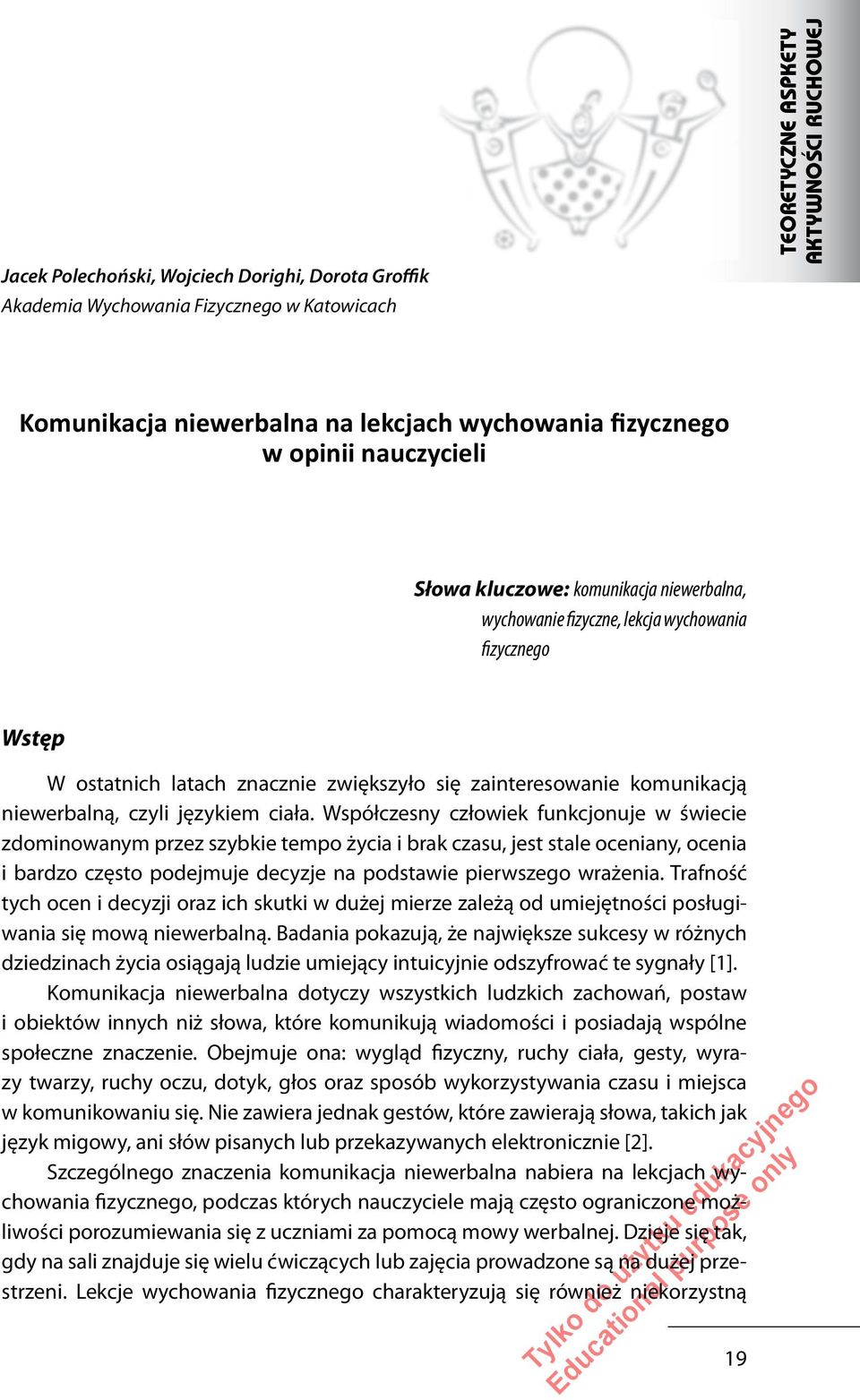 czyli językiem ciała.